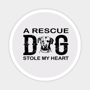 A Rescue Dog Stole My Heart Magnet